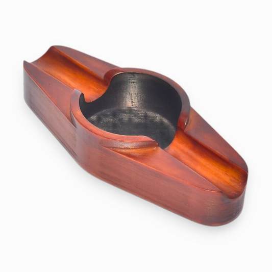 Wooden smoking accessory on a white background