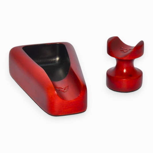 Cigar holder marble and ashtray on a white background