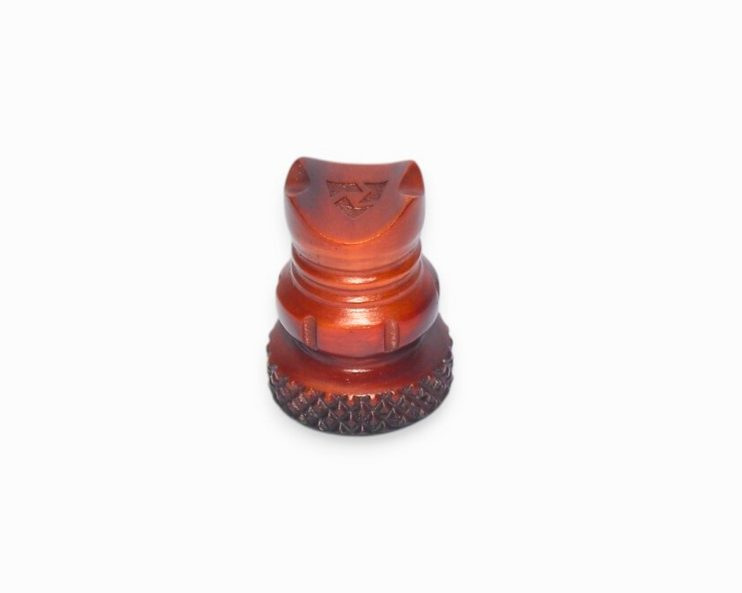 Red cigar stand with a textured base on a white background