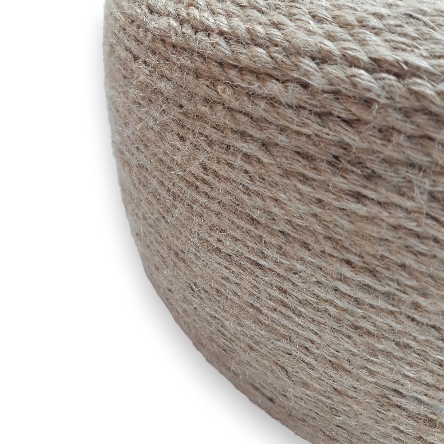 Handmade coffee table made of jute ropes 60x60x25