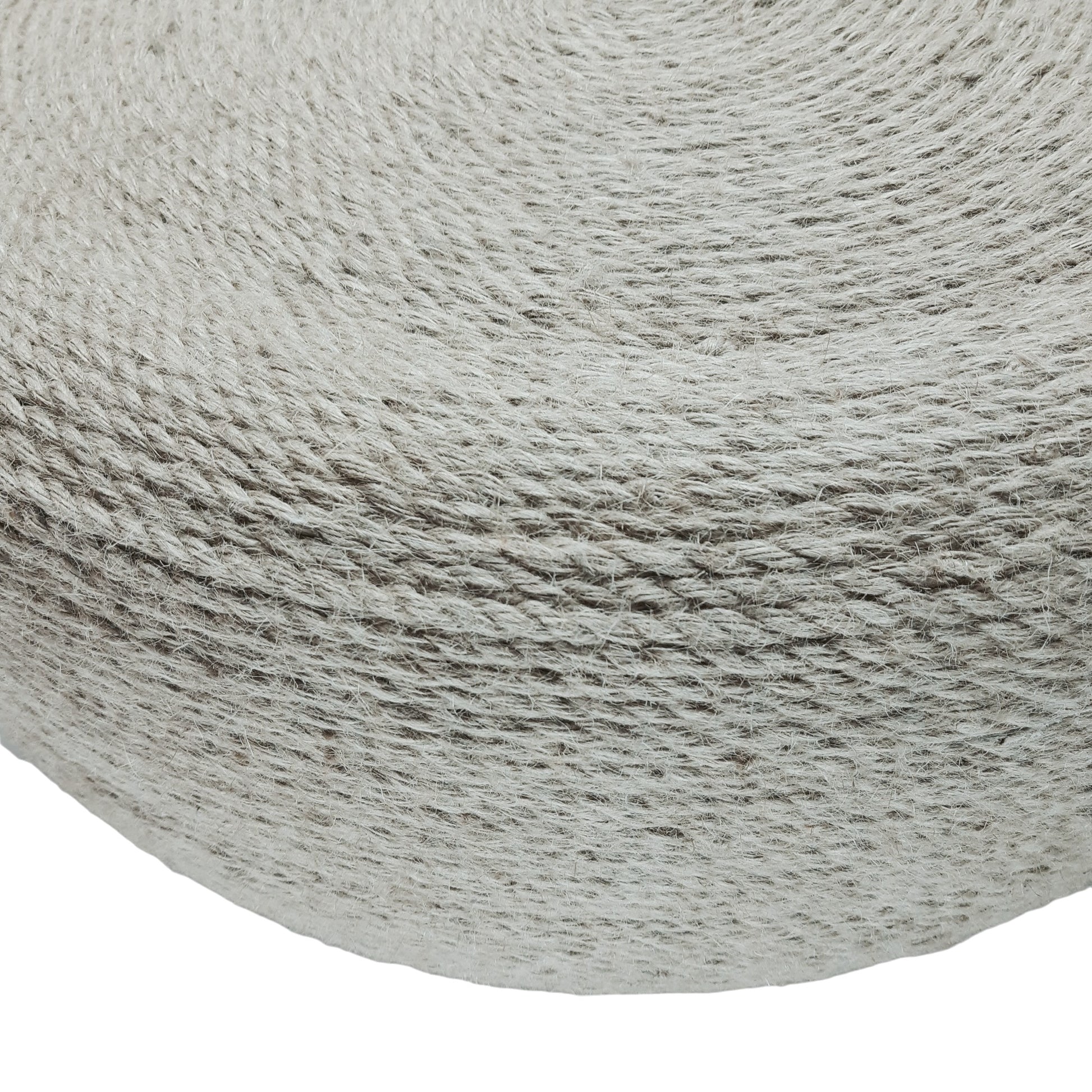 Handmade coffee table made from jute ropes 60x60x25