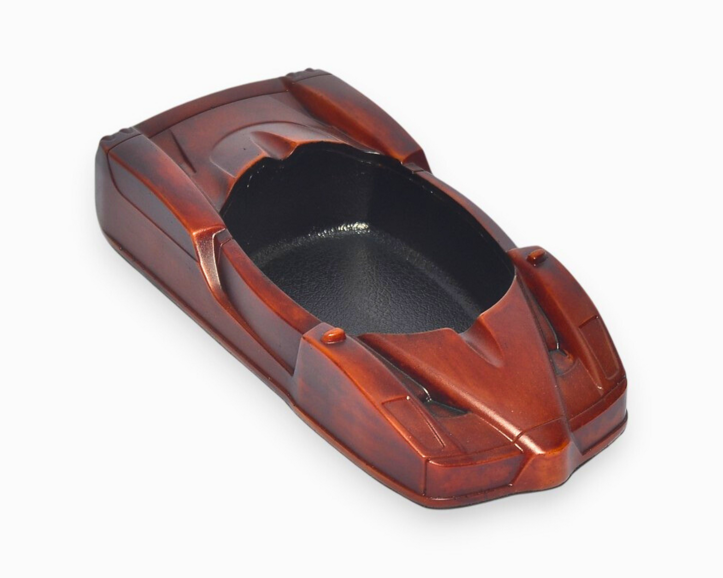 Red ashtray shape car on a white background