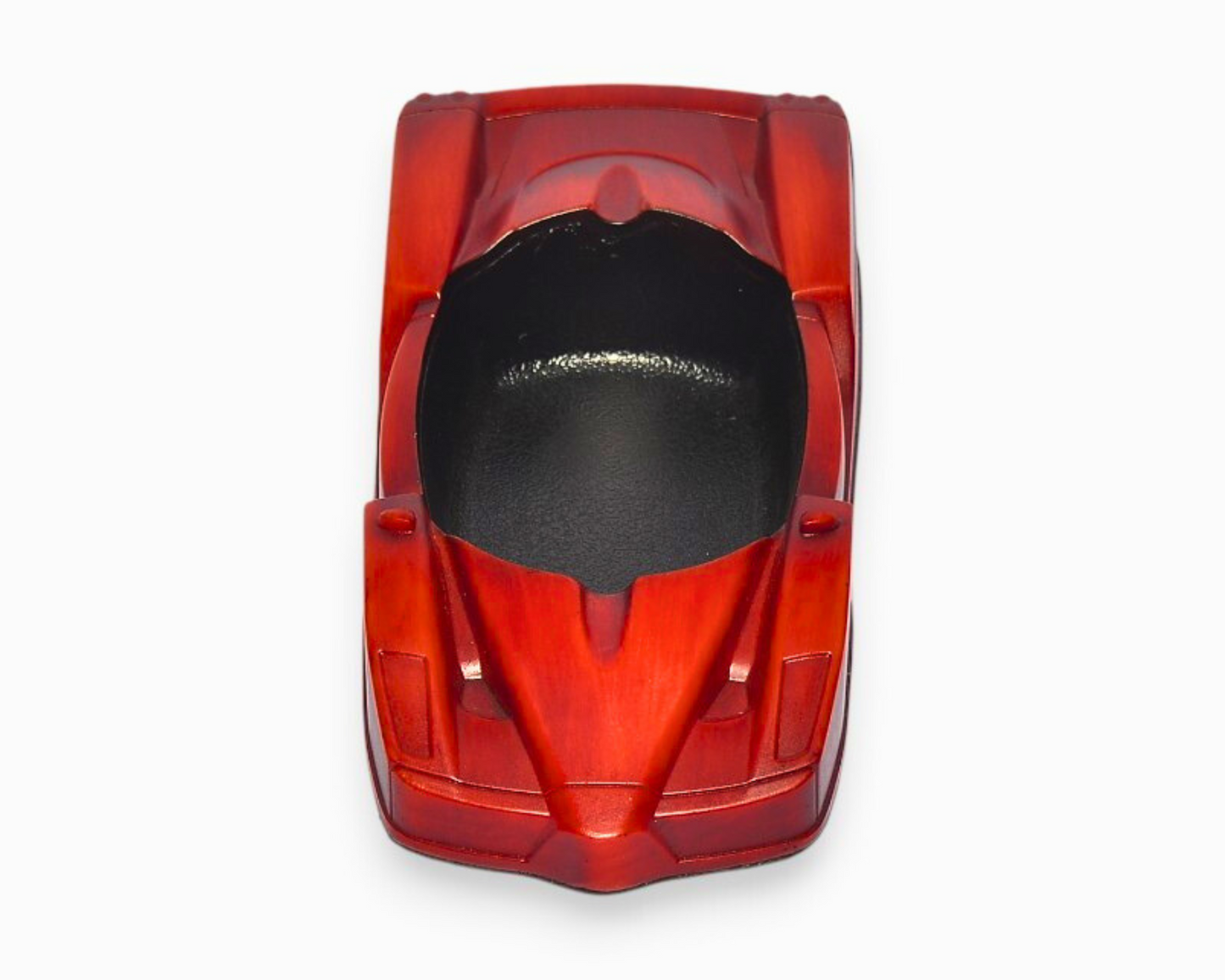 Red ashtray car on a white background