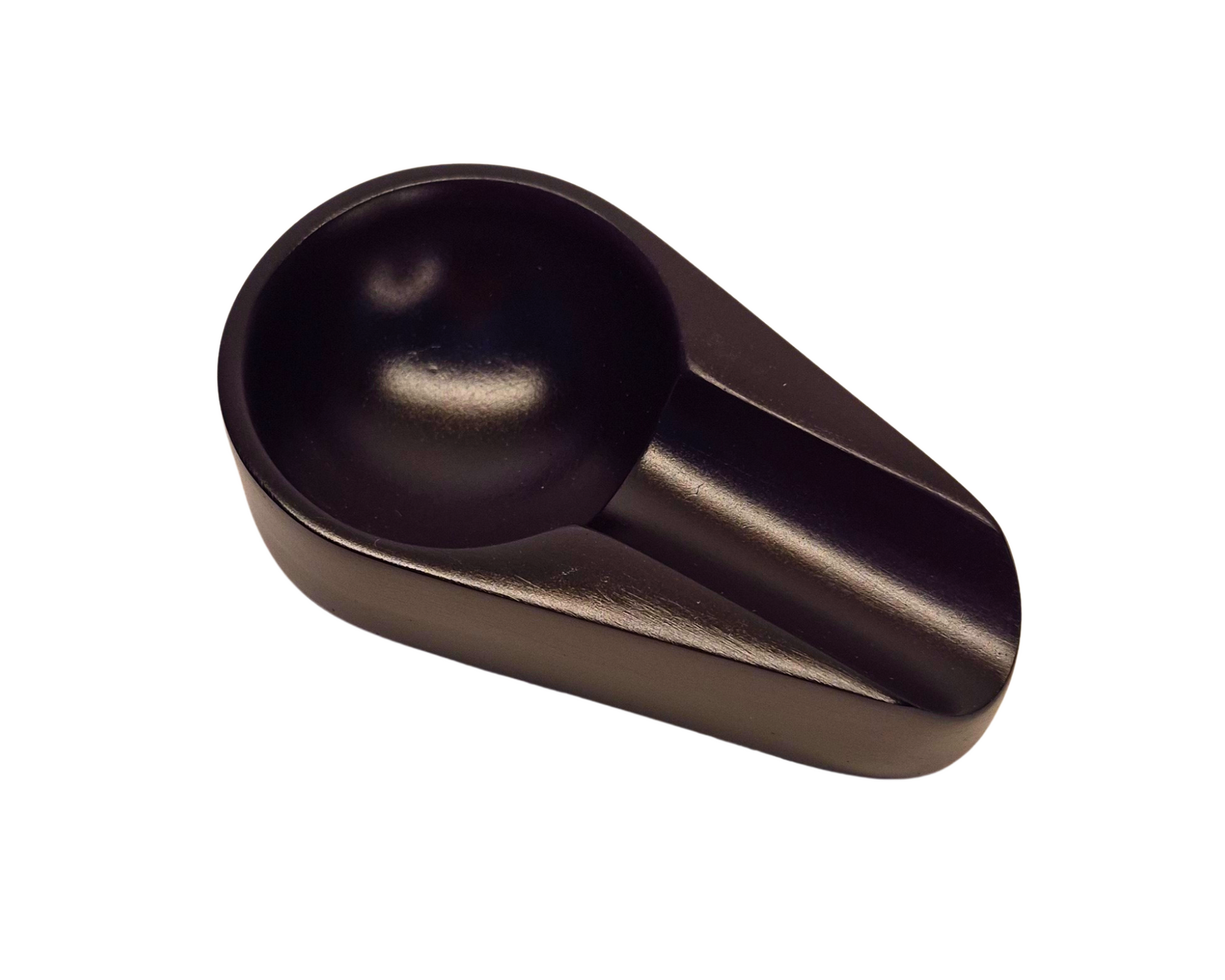 Bronze-colored scoop on a white background