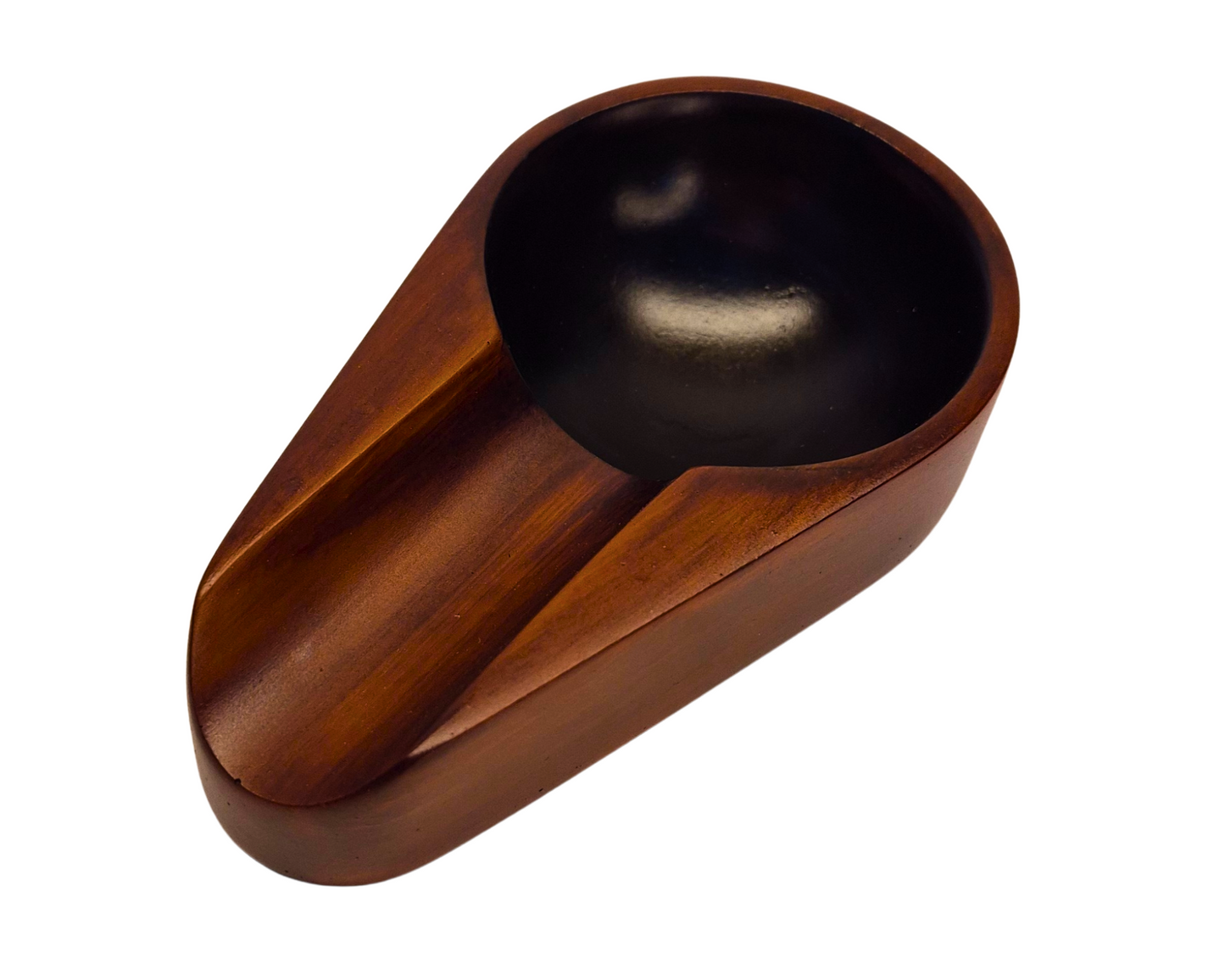 Wooden spoon rest on a white background
